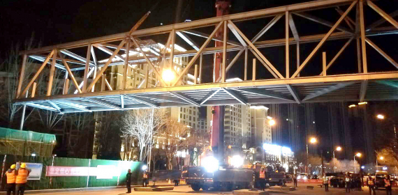 呼和浩特市2019年人行天桥项目开始复工