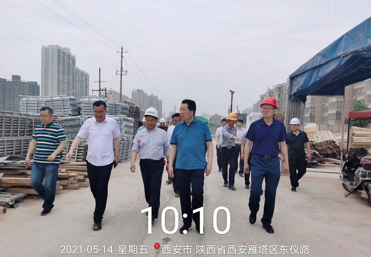 西安市住建局局长调研纬零街(电子西街—雁南二路)工程,樱花二路及