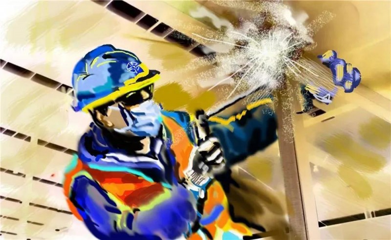 用画笔致敬"最美建设者"!