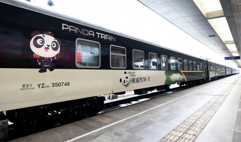 中国首列"熊猫专列"在四川上线试乘体验