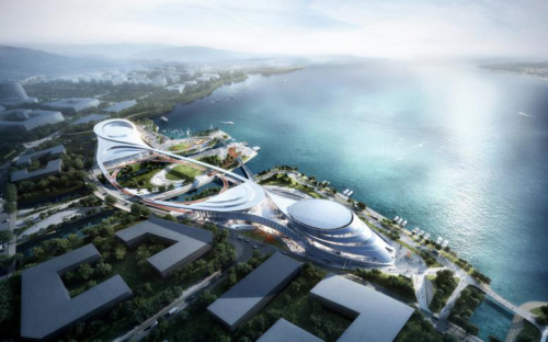 闵红文在致辞中表示,坝光综合体育中心不仅是坝光国际生物谷文体设施