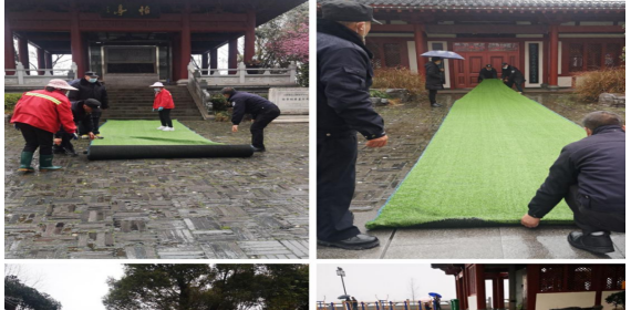鄂州：滨江公园管理处积极应对雨雪天气，公园防滑有妙招