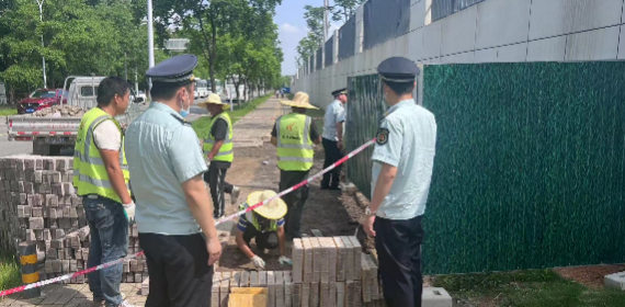 绷紧安全弦 武汉市高新区城管局对城市绿化带施工展开燃气大排查