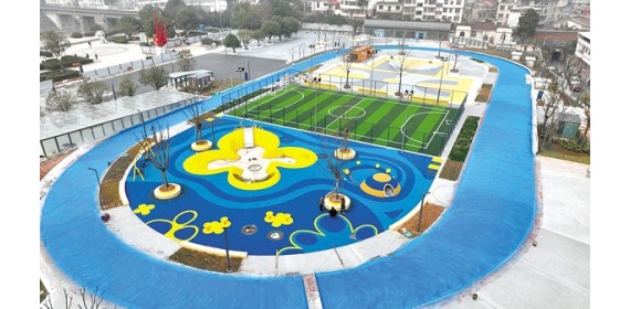 提升城市绿色“幸福感” 湖北咸宁桂花广场运动公园即将竣工