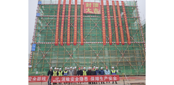 联投湖北路桥重庆两江新区半导体产业园2.1期施工总承包项目主体顺利封顶